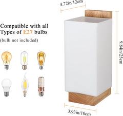 Wooden Wall Light Indoor, E27 Modern Minimalist Wall Lamp, Natural Wood Wall Lighting Fixture for Living Room, Bedroom, Bedside, Hallway, and Stairs (Without Bulb)