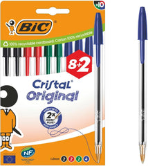 Original Ballpoint Pens Medium Tip 1mm – Smooth Writing Black Ink, Box of 10