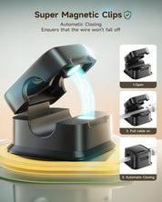 8-Pack Magnetic Cable Organizer Clips – Cord Holder & Wire Management for Desk, Office, Kitchen
