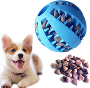 Pets Dog Treat Toys – Rubber Ball with Food Dispensing & Tooth Cleaning, 2 Pack