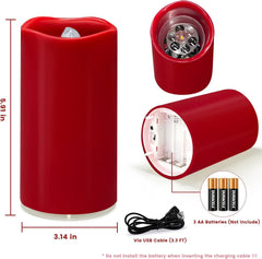 Flameless LED Candle Lights with Romantic Heart Projection, Remote Control & Timer for Valentine’s Day Décor and Special Occasions
