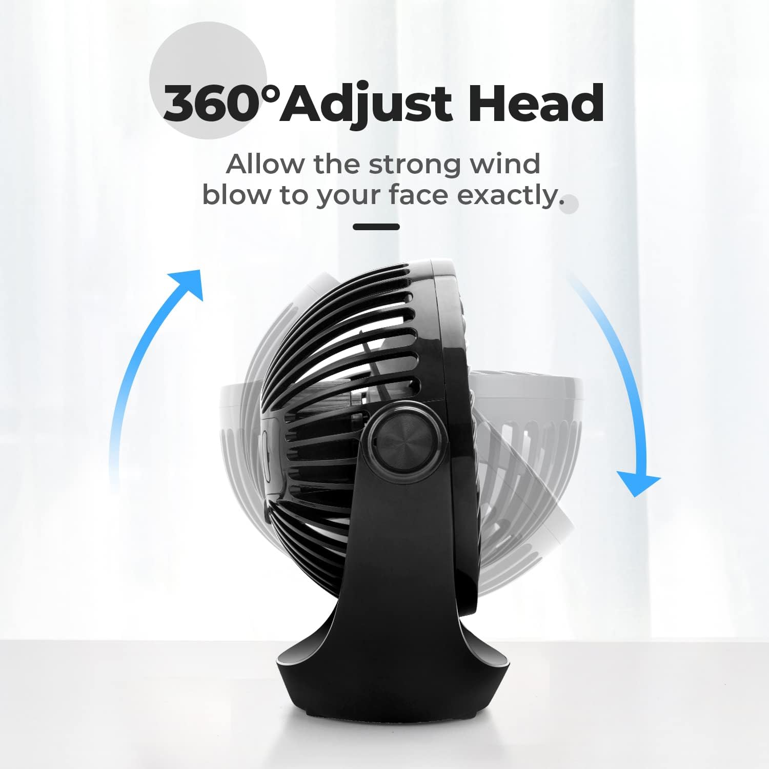 OCOOPA USB Table Fan with Adjustable Speeds & 360° Rotation