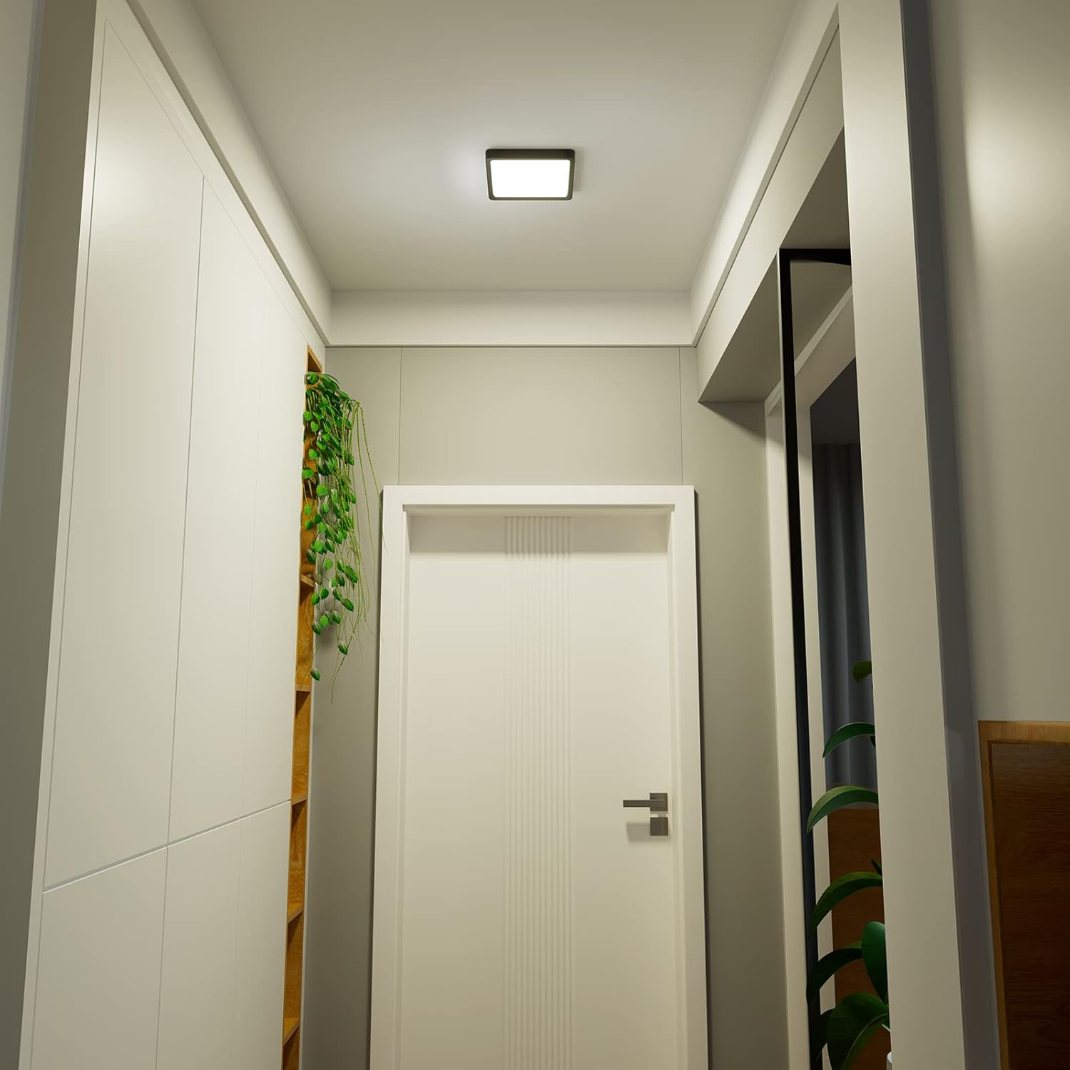 LED Ceiling Light Square, 28W 3200LM, 3 Color Temperature (3000K/4000K/6500K), IP54 Waterproof Flush Mount Light for Bathroom, Bedroom, Kitchen & Hallway