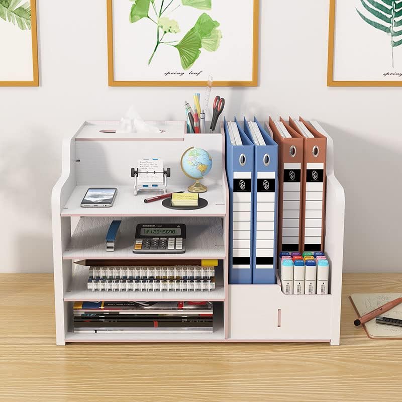 Updated Wooden Desk Organiser – Large Capacity A4 File & Office Storage Box