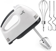 7 Speed Electric Hand Mixer with Turbo Boost – Includes 5 Stainless Steel Accessories for Cake, Dough & Bread Mixing