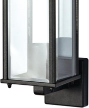 Mains powered wall light with E27 bulb holder

