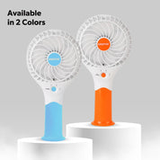 GEEPAS Rechargeable Fan | Mini Portable USB Handheld Fan for Home Office Travel Outdoor Personal Use | 3 Speed Settings 8Hr Run Time | Ultra Quiet Lightweight Air Circulator | 2 Year Warranty Blue