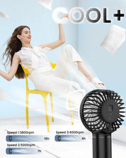 Mini Handheld Fan 3000mAh USB Rechargeable Portable Fan