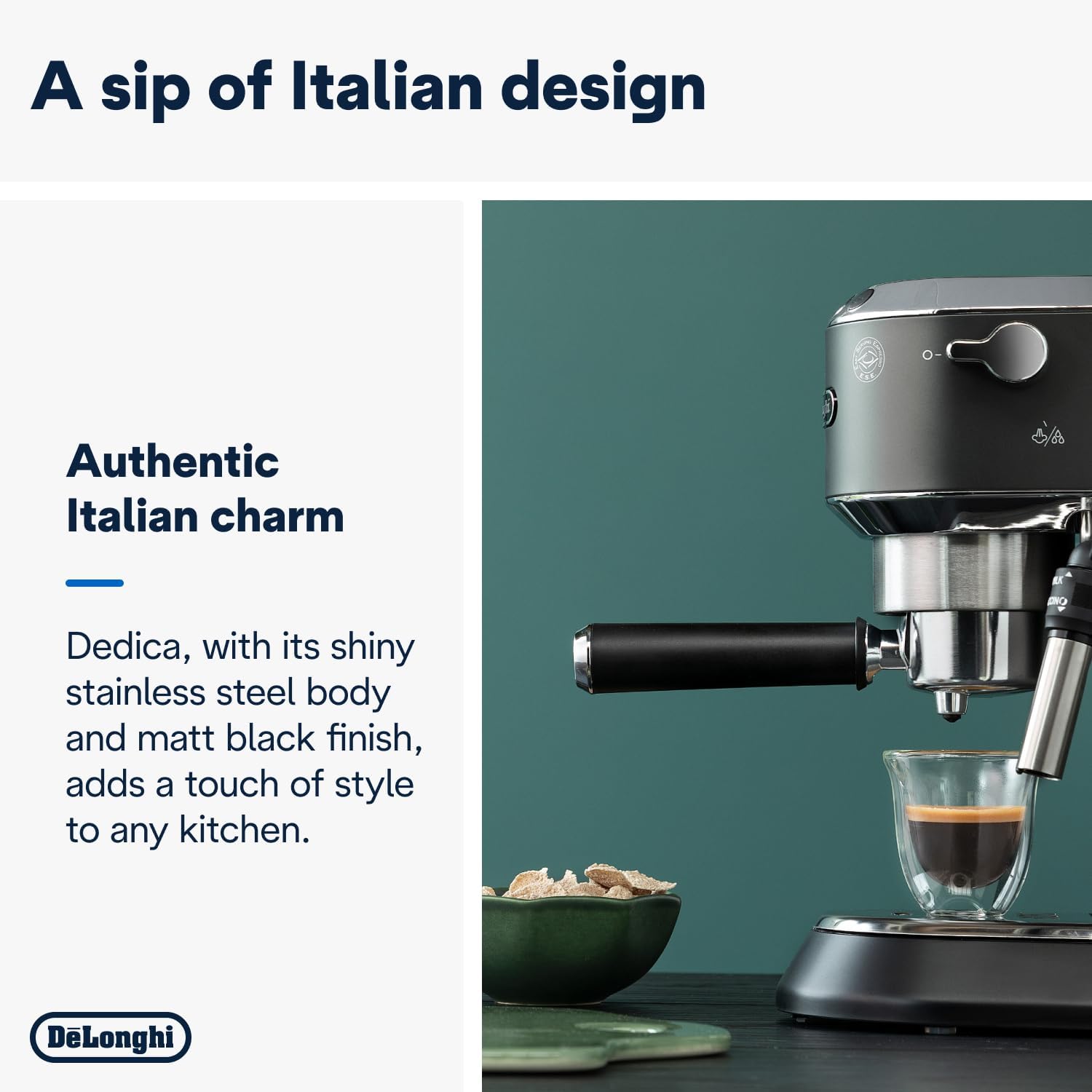 Traditional Pump Espresso Coffee Machine – 15 Bar Cappuccino & Latte Maker with Milk Frother – Black (EC685BK)
