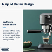 Traditional Pump Espresso Coffee Machine – 15 Bar Cappuccino & Latte Maker with Milk Frother – Black (EC685BK)