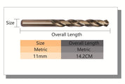 M42 8% Cobalt Twist Drill Bits 11mm x 2