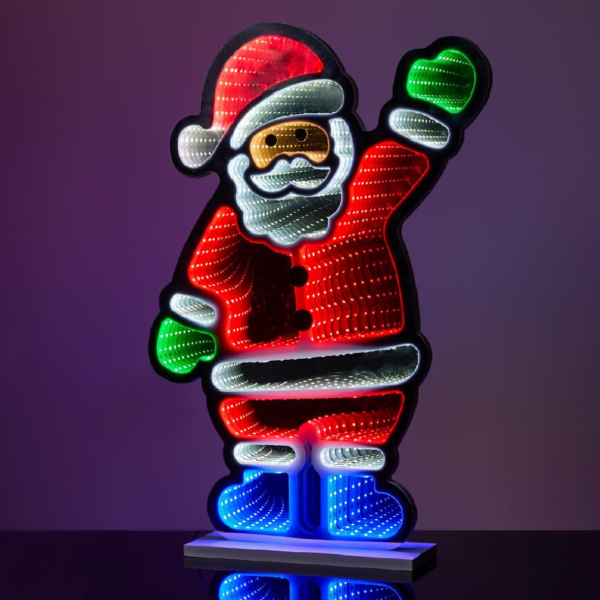 60cm Santa Claus infinity light with LED festive lights