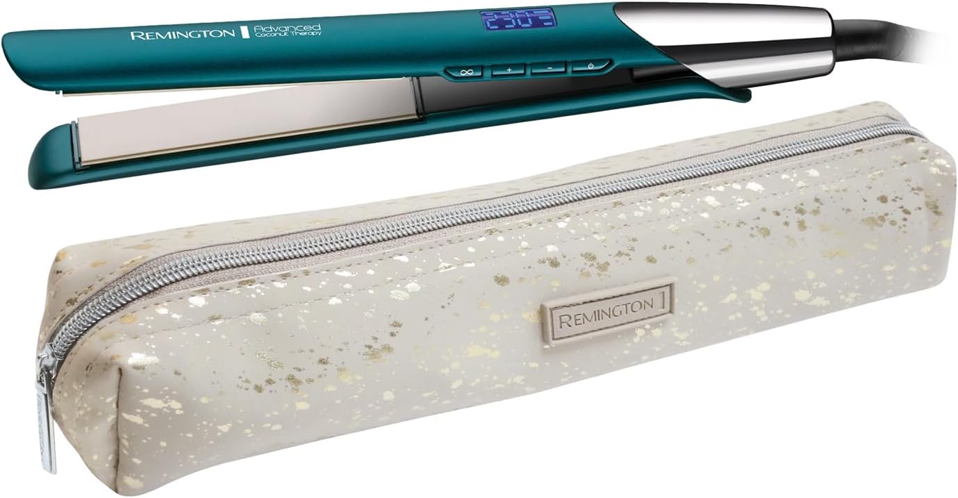 Advanced Coconut Therapy Hair Straightener with Micro-Conditioners & Heat Sensor 150–230°C