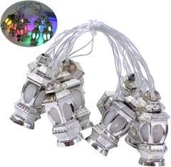 Ramadan Eid Lantern String Lights, Battery Powered LED Mubarak Decorative Lights for Home, Bedroom, Garden & Festival Parties