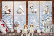 8 Sheets Christmas Window Stickers – Reusable Static Cling Decals