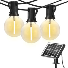 SUNTHIN 100FT Solar Garden Lights - G40 Shatterproof Bulbs, 4 Modes, IP45 Waterproof