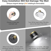 2 Pack Magnetic Wireless Wall Sconce - Remote & Touch Control 360° Rotatable LED Light