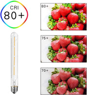 4W Tubular Edison LED Filament Bulb 2700K Warm White 4 Pack