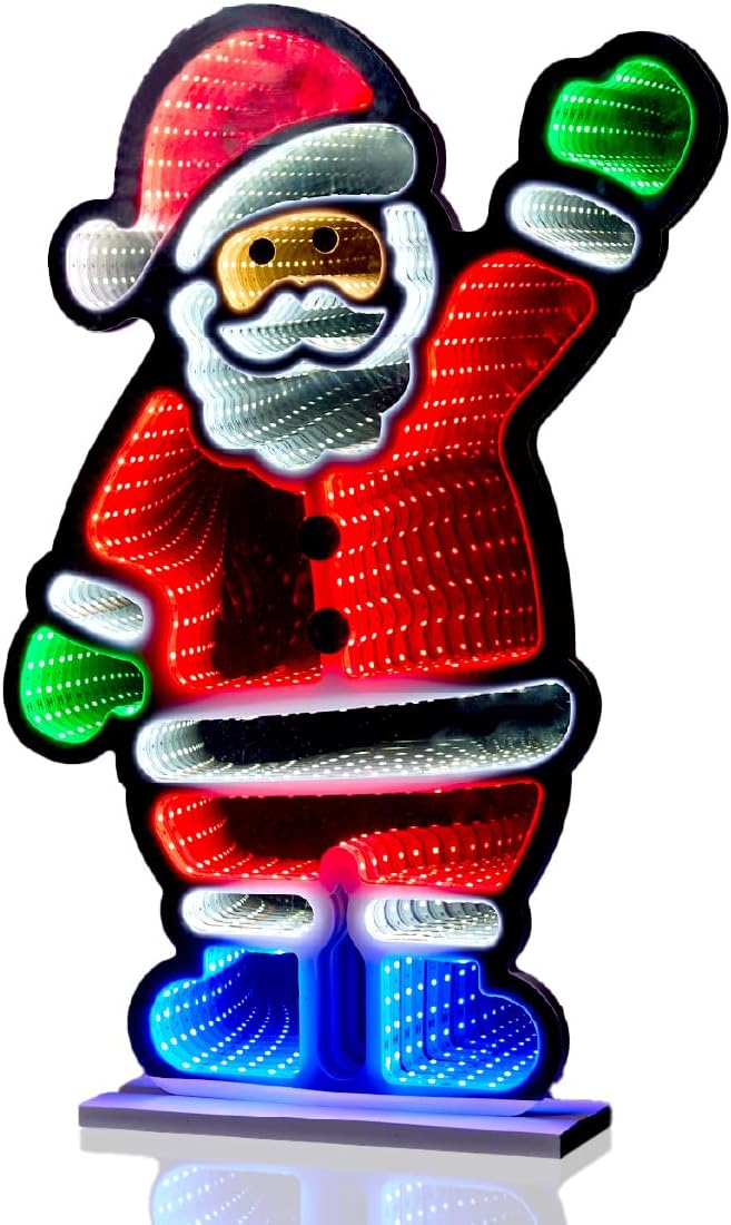 Multi-coloured LED Santa Christmas decoration