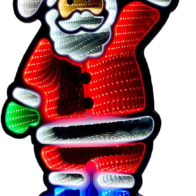 Multi-coloured LED Santa Christmas decoration