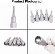 10 Pcs Magnetic Hex Socket Set 6-19mm Hex Drill Bits