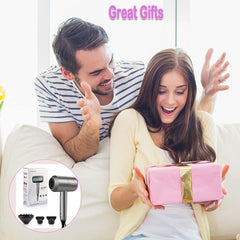 Professional Ionic Hair Dryer – Powerful AC Motor, Fast Drying with 2 Speed 3 Heat Settings, Cool Shot, Diffuser & 2 Nozzles