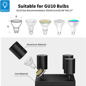 Black Square GU10 Ceiling Light – 4 Way Adjustable Spotlight Fitting for Kitchen, Bedroom, Lounge, Dining Room (Bulb Not Included)