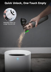 RapAir Handheld Vacuum Cleaner Black, 4-in-1 Cordless Mini Car Hoover