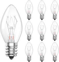 Dimmable C7 Candle Light Bulbs, 2700K Warm White Salt Lamp Light Bulbs, Temperature Resistance 300℃ Oven Light bulb