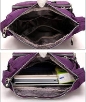 Women’s Waterproof Nylon Crossbody Bag – Lightweight Multi-Pocket Travel Tote