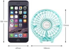 EasyAcc Handheld Fan USB Fans Portable Hand Fan 3 Speeds 180° Foldable with 6 Blades Personal Electric Mini Outdoor Fan with Rechargeable Battery Foldable Handle Desktop for Home Travel Outdoor- Green