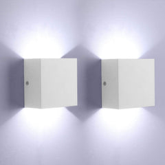 Modern LED Wall Lights for Living Room – 6W Black Aluminum Up Down Indoor Wall Lamp, Hardwired Sconce Lighting for Bedroom, Hallway & Home Decor