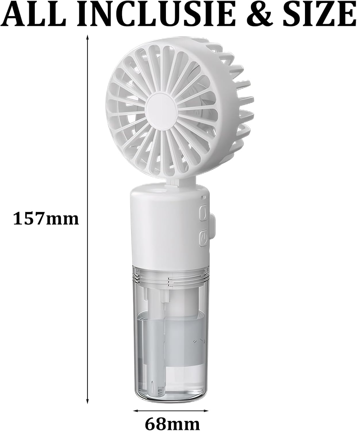 Hand Held Fans Hand Fan Rechargeable Hand Held Fans Rechargeable Electric Hand Fan Face Fan 4-Speed Adjustment 90° Foldable Suitable for Travel Camping and Outdoor Use (White)