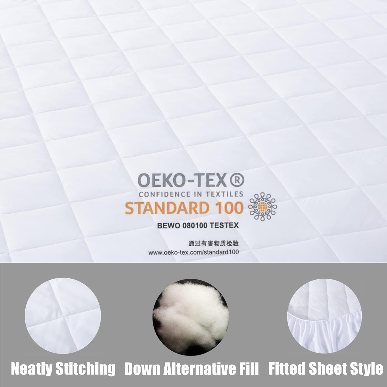 Double Mattress Protector – Quilted Deep Pocket, Hypoallergenic & Breathable Pad