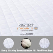 Double Mattress Protector – Quilted Deep Pocket, Hypoallergenic & Breathable Pad