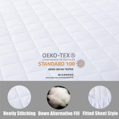 Double Mattress Protector – Quilted Deep Pocket, Hypoallergenic & Breathable Pad