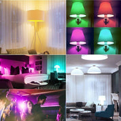 Colour Changing B22 RGBW LED Bulb 10W Dimmable with Remote