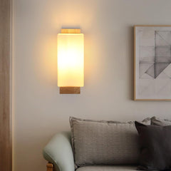 Wooden Wall Light Indoor, E27 Modern Minimalist Wall Lamp, Natural Wood Wall Lighting Fixture for Living Room, Bedroom, Bedside, Hallway, and Stairs (Without Bulb)