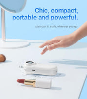 Diveblues Portable Handheld Turbo Fan, 4000mAh Rechargeable Pocket Hand Fan, Up to 16 Hours, Hand Fan with 5 Speeds Powerful Cooling for Travel/Summer/Outdoor/Lash/Purse