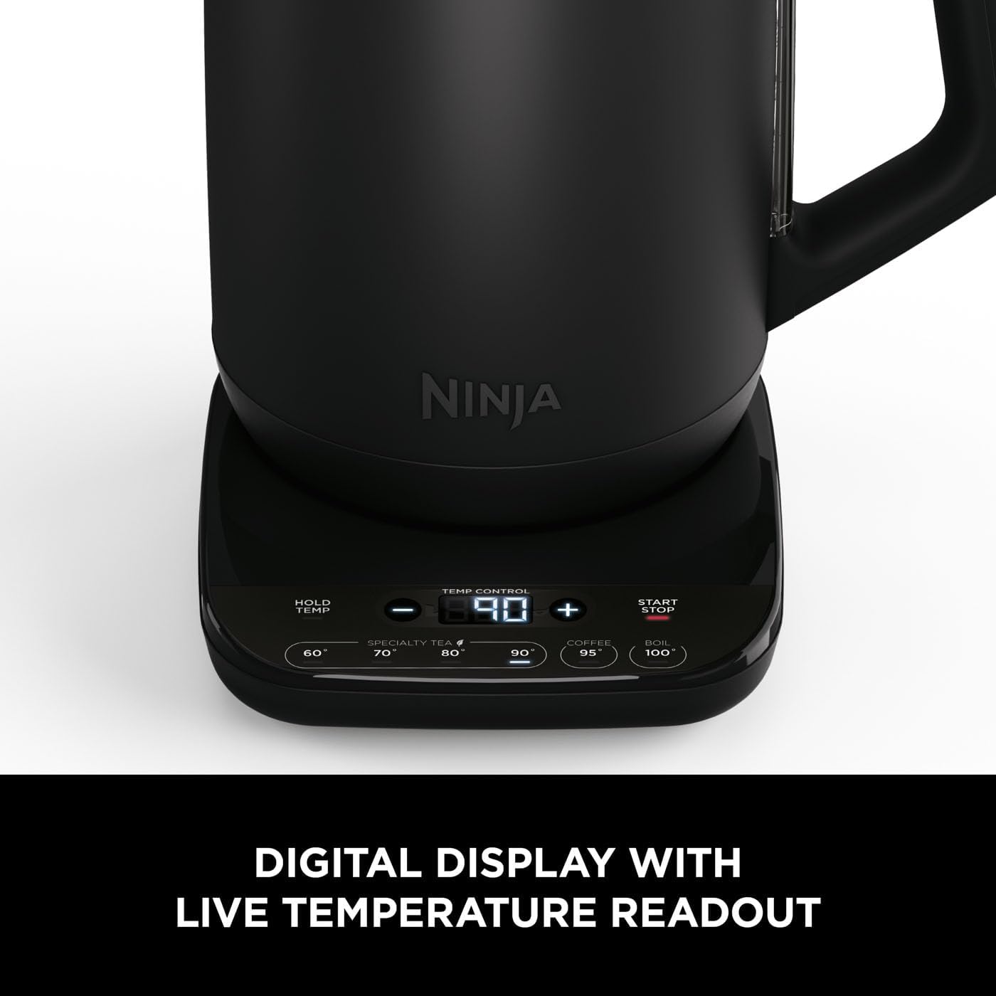 Ninja Perfect Temperature Kettle 1.7L – LED Display, Rapid Boil, Temperature Control & Keep Warm – Black & Copper