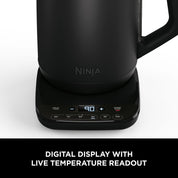 Ninja Perfect Temperature Kettle 1.7L – LED Display, Rapid Boil, Temperature Control & Keep Warm – Black & Copper