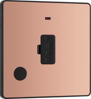 Unswitched Fused Connection Unit with LED Indicator Copper
