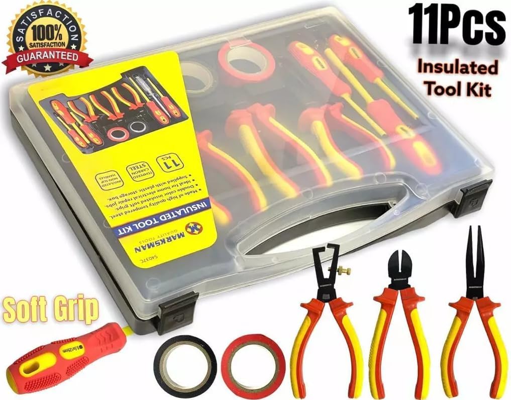 11PCS Electricians Screwdriver Set Fully Insulated with Case