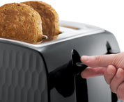 Russell Hobbs Honeycomb 4 Slice Toaster – Extra Wide Slots, 6 Browning Levels, High Lift, Frozen/Cancel/Reheat, 1500W, Black Gloss Finish
