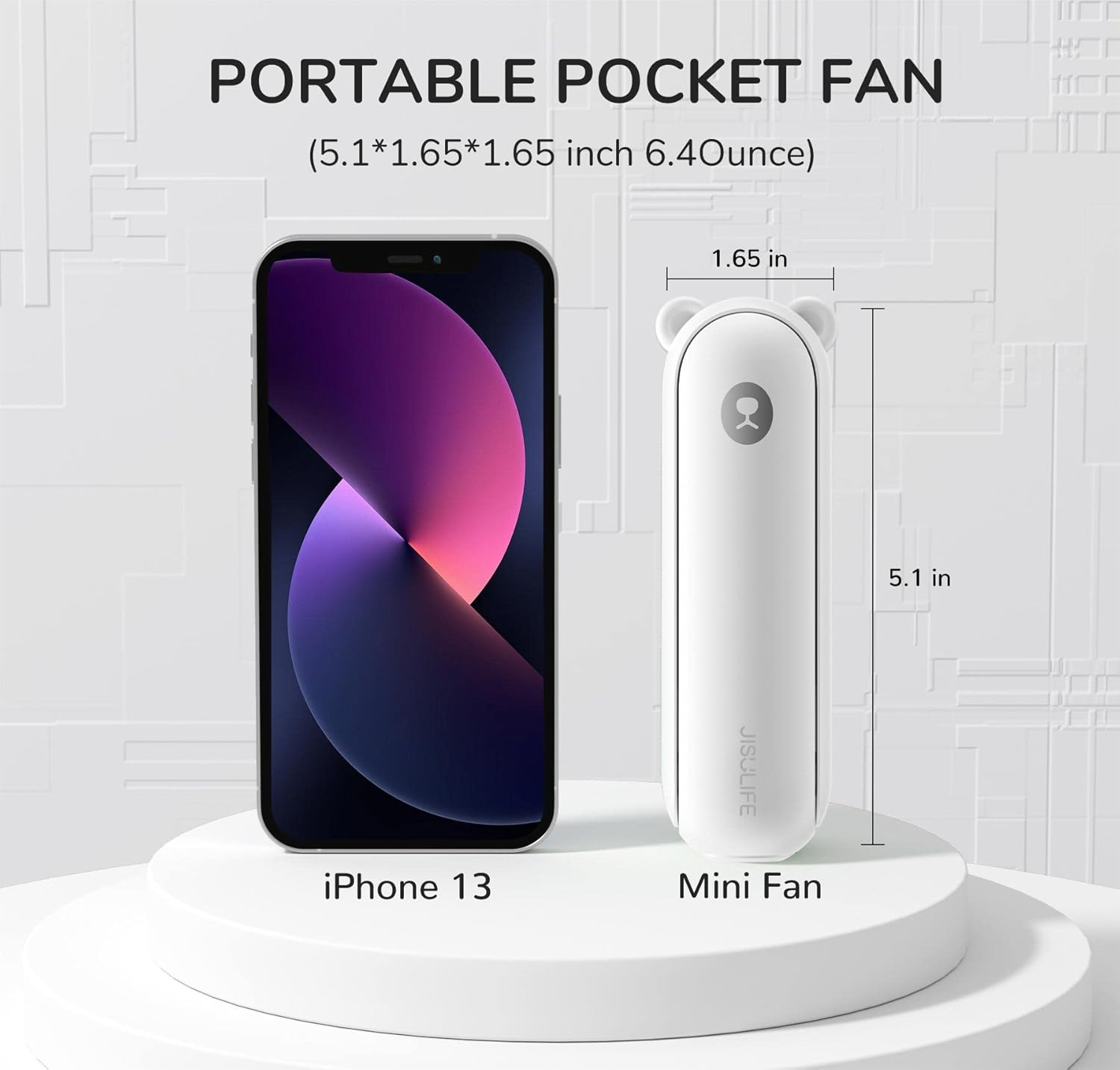 Portable Handheld Fan with 4500mAh Powerbank, Folding Mini USB