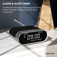 Revival R1 DAB/DAB+ & FM Bluetooth Bedside Radio with Dual Alarms & USB Charging