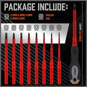 Insulated 10-Piece Electrician Screwdriver Set 1000V