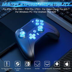 Wireless PS5 Controller – Dual Vibration, Motion Control, LED, Turbo, Touchpad, 2.4G