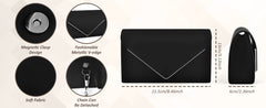 Women’s Evening Clutch Bag – Elegant Party, Wedding & Prom Purse with Detachable Strap