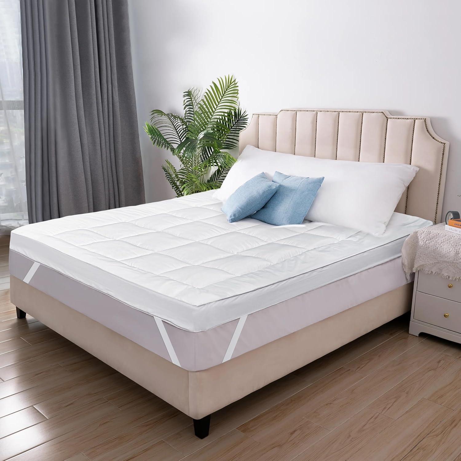10cm Extra Deep Double Mattress Topper – Quilted, Soft, Breathable & Hypoallergenic